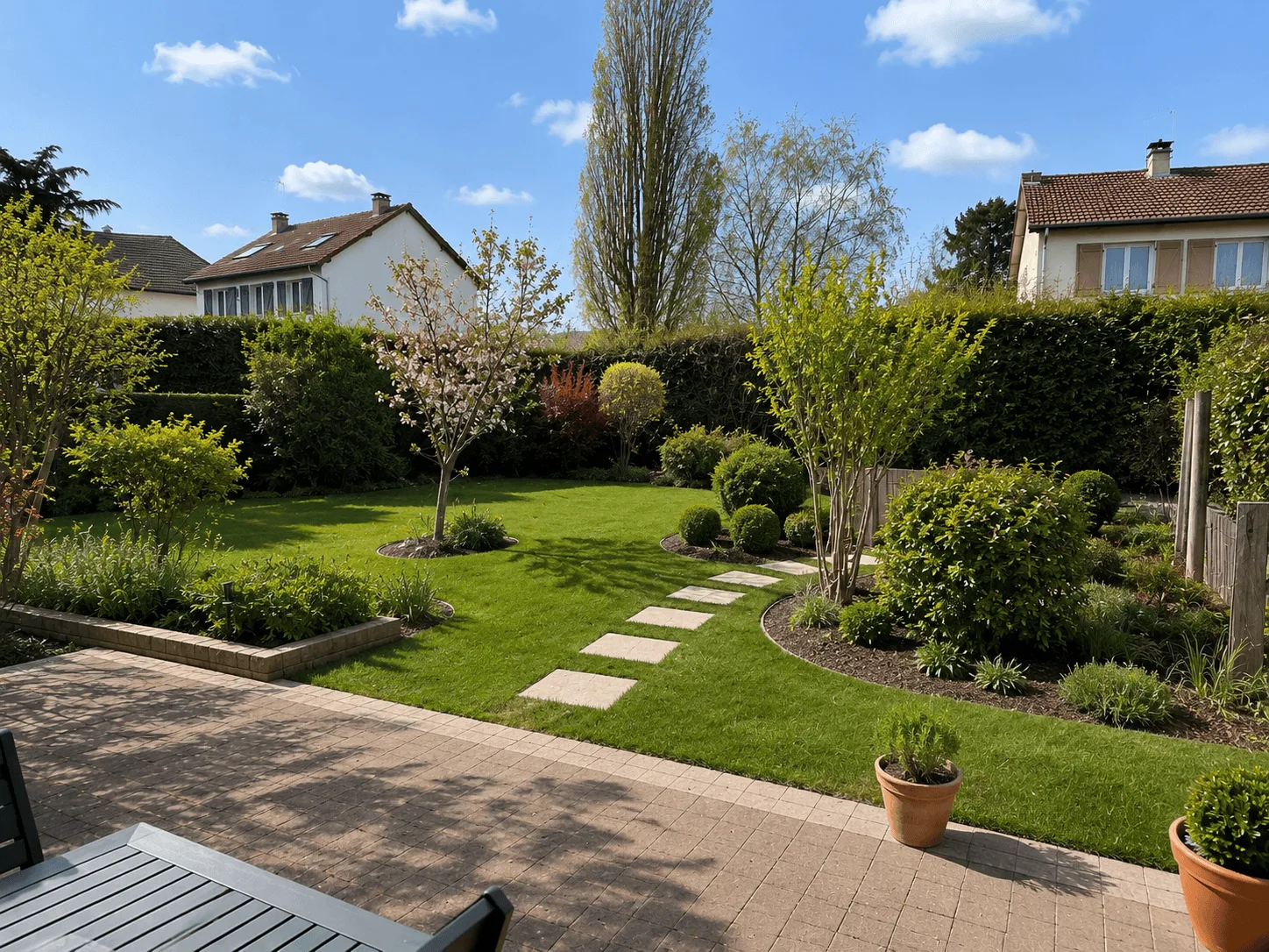 Jardin facile à vivre après travaux
